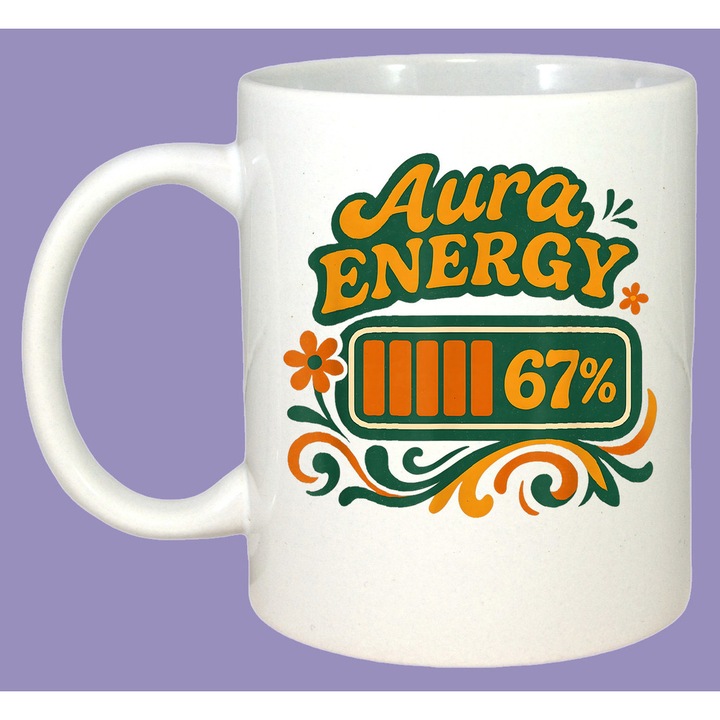 Cana SIX SEVEN 67 Inimi Dulci Dragoste, Sarbatori, Cadou, 100% Ceramica, Cri-Flo, Culoare Alb, 330 ml