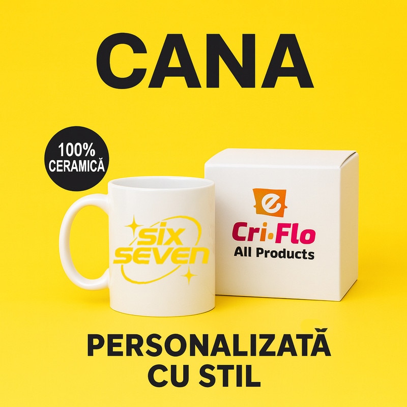 Cana SIX SEVEN 67 Explozie Numerica Stil Comic, Sarbatori, Cadou