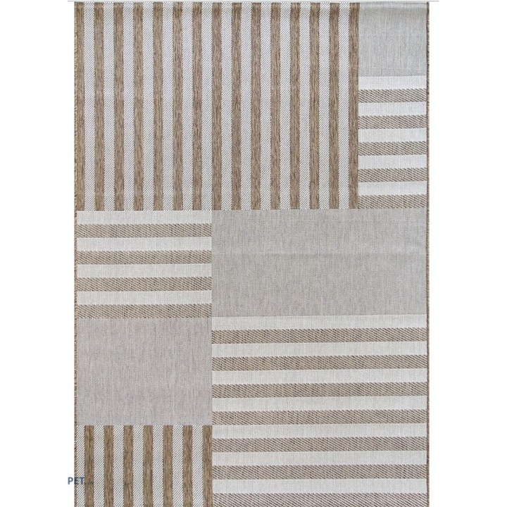 Covor Model Iuta Jeans 19096‑10, Marime 50 x 80 cm, Bej, Tesatura plata, Antialergic, Polipropilena, Bucatarie, Hol, Balcon 50 x 80