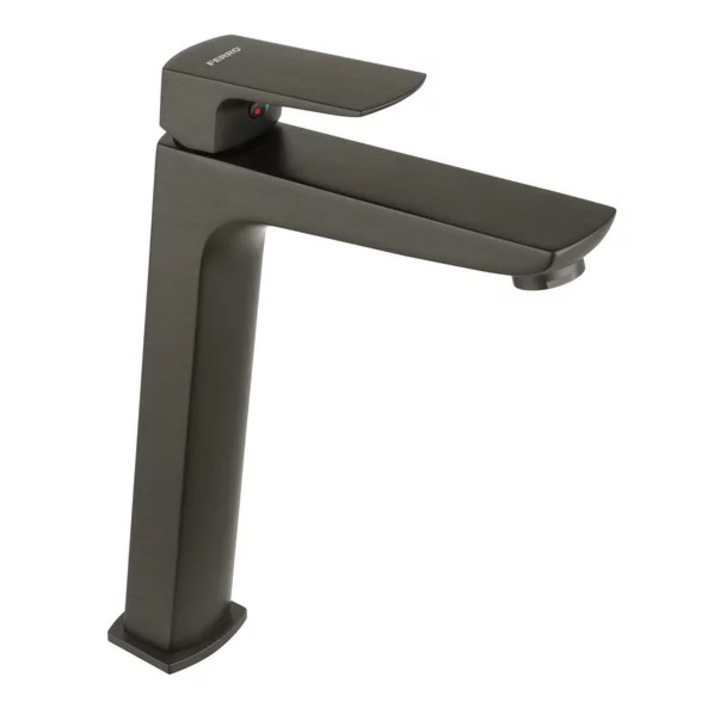Baterie lavoar inalta Ferro Vitto Verdeline monocomanda gri Gun Metal mat