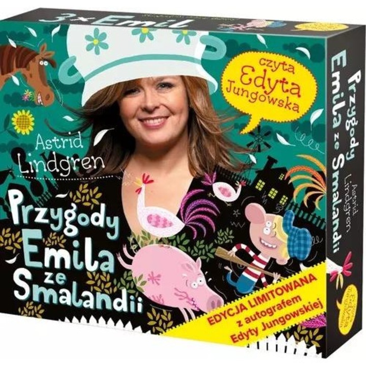 Przygody Emila ze Smalandii, Jung-off-ska, 3 CD, editie limitata cu autograf, 5+ ani