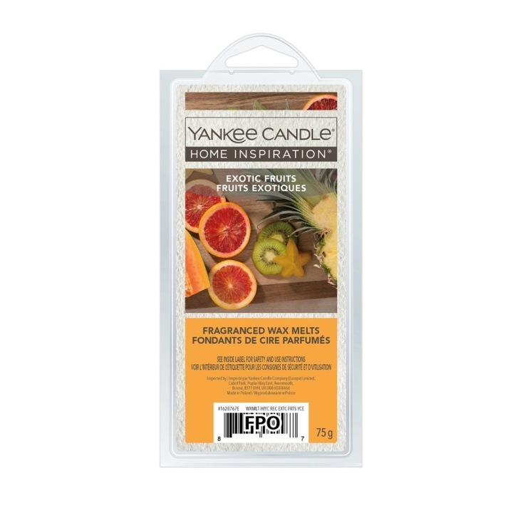 Ароматна вакса Yankee Candle Exotic Fruits, манго, ананас, 22x10см