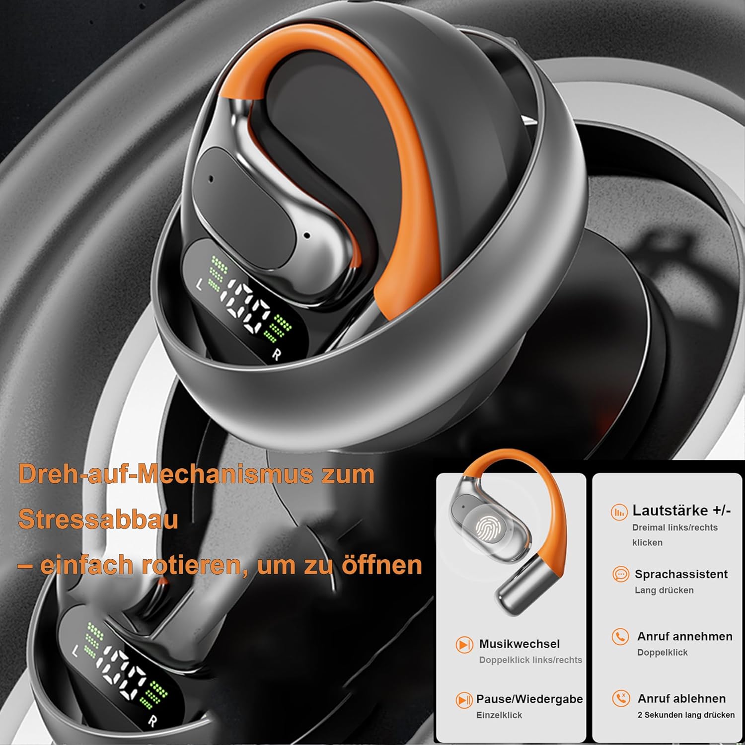 Casti Ai Casti de traducere inteligenta AI, Bedee,144 de limbi, Casti wireless ...