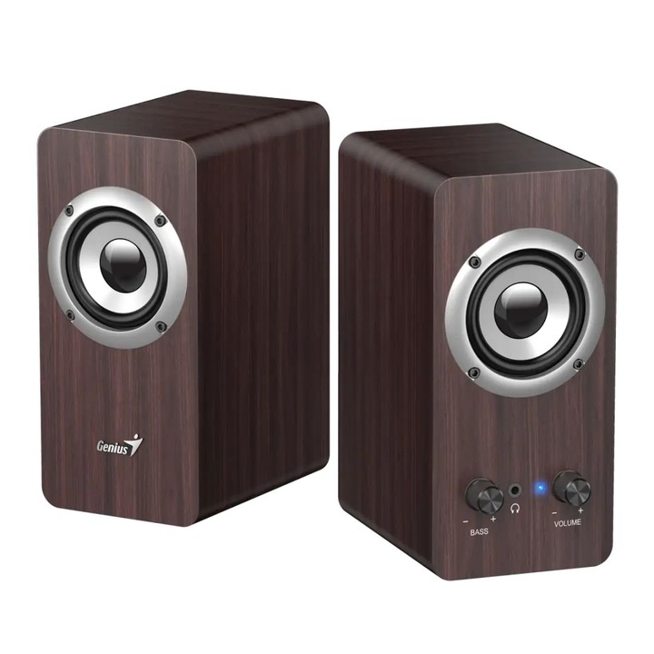 Boxe PC Genius SP-HF400, 10W, 3,5mm jack, maro - eMAG.ro