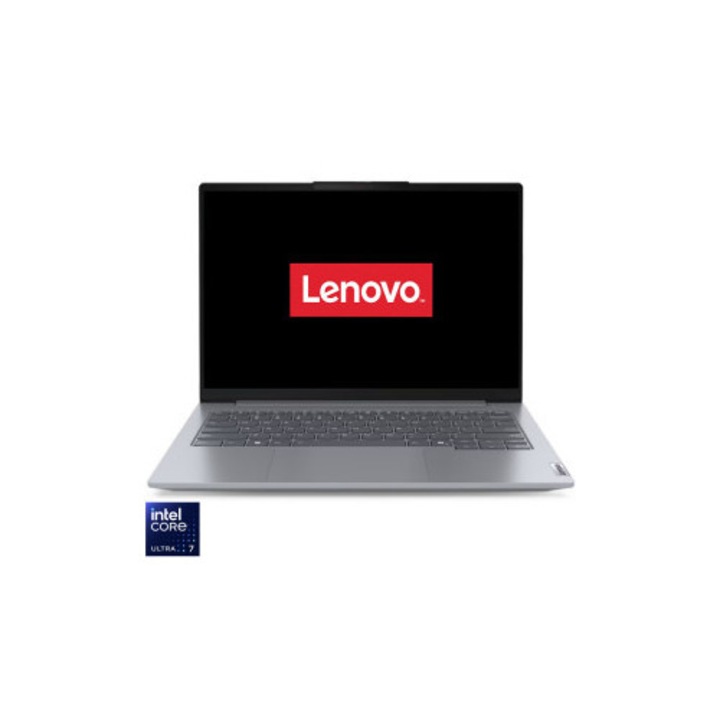 Laptop Lenovo ThinkBook 14 G8 IAL cu procesor Intel® Core Ultra 7 255H pana la 5.10 GHz, 14" WUXGA IPS, 32GB DDR5, 512GB SSD, Intel Graphics, No OS, Arctic Grey