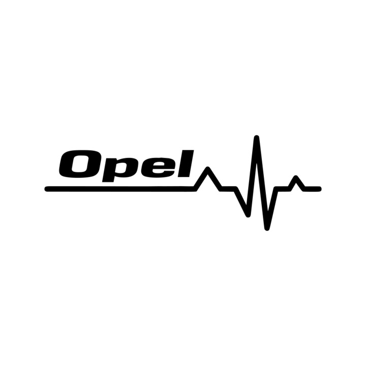 Oracal Matrica, autó, dekoratív, Opel, 26 cm, fehér
