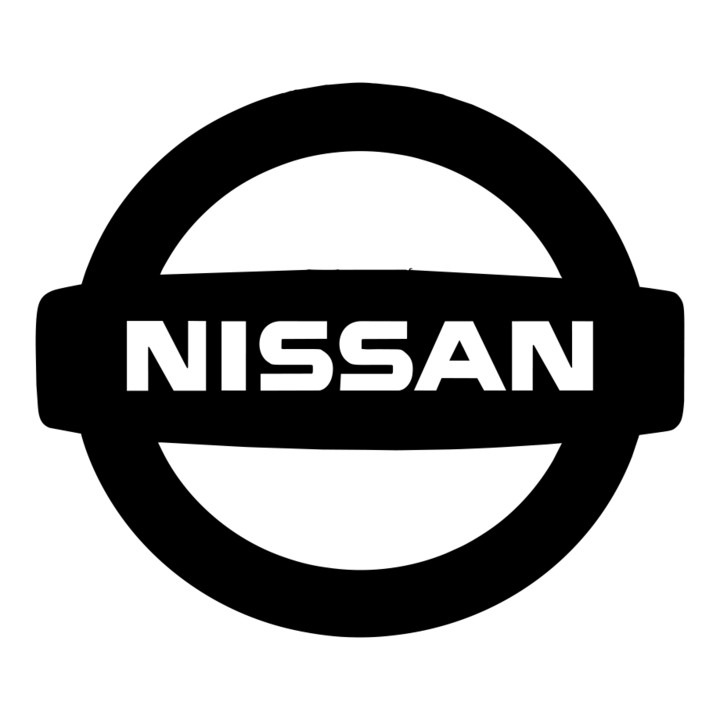 Dekoratív autómatrica „Nissan” logóval, 26 cm, fekete