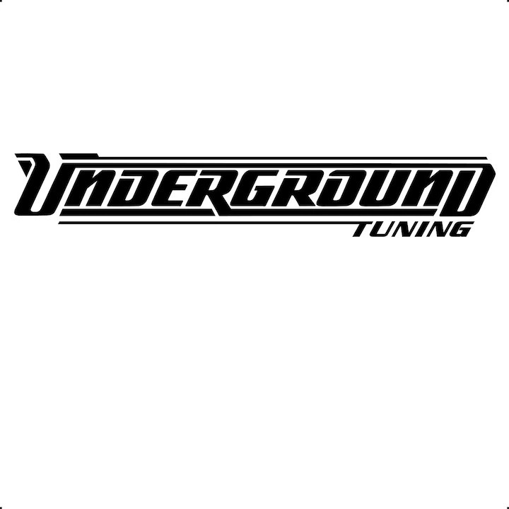 Sticker auto decorativ underground tuning, 26 cm, negru