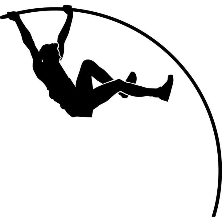 Sticker auto decorativ jump, acrobat, 26 cm, alb