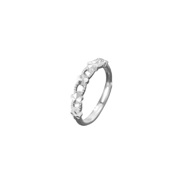 Inel din argint S925 pentru femei, CK design minimalist, argintiu, dimensiune reglabila 12-15