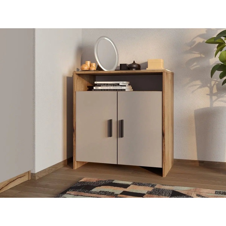 Comoda Dormitor Laguna, Casmir/Stejar, Siena, L 67 x A 40.5 x H 71.7 cm