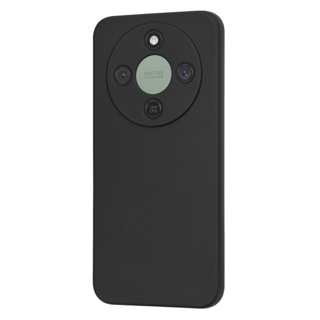 Husa Upzz® SoftFlex Pentru Honor Magic8 Lite, Silicon Soft, Protectie La Camera, Alcantara La Interior, Negru