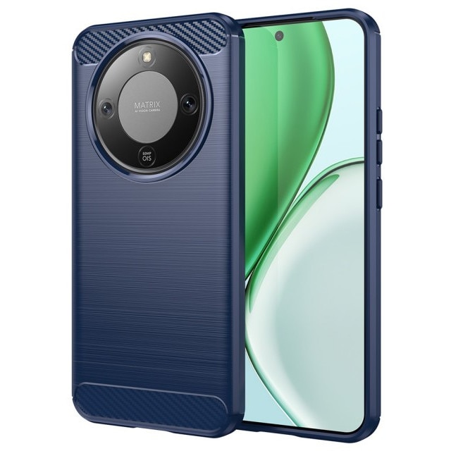 Husa Spate Upzz® Carbon Pro, Compatibila Cu Honor Magic8 Lite, Protectie Perfecta, Silicon, Blue