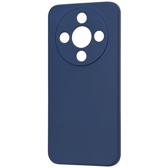 Husa Upzz® SoftFlex Pentru Honor Magic8 Lite, Silicon Soft, Protectie La Camera, Alcantara La Interior, Albastru Navy