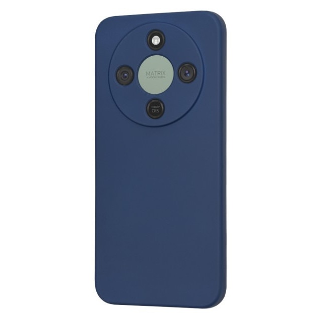 Husa Upzz® SoftFlex Pentru Honor Magic8 Lite, Silicon Soft, Protectie La Camera, Alcantara La Interior, Albastru Navy
