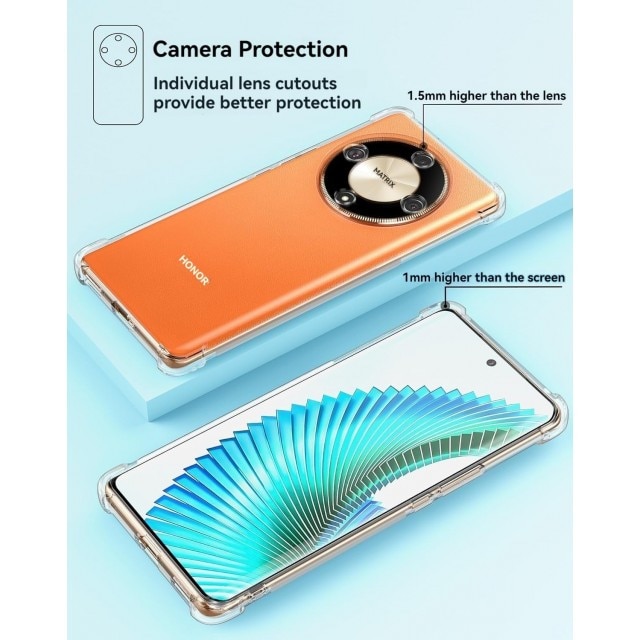 Husa Upzz® Shock Armor Compatibila Cu Honor Magic8 Lite, Protectie Sporita, Design Premium, Silicon, Transparent