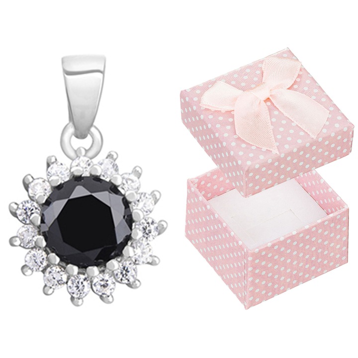 Pandantiv din argint, Siju, set cu cutie de bijuterii, 17x11mm