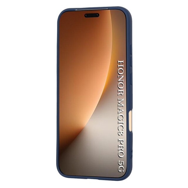 Husa Upzz® SoftFlex Pentru Honor Magic8 Pro, Silicon Soft, Protectie La Camera, Alcantara La Interior, Albastru