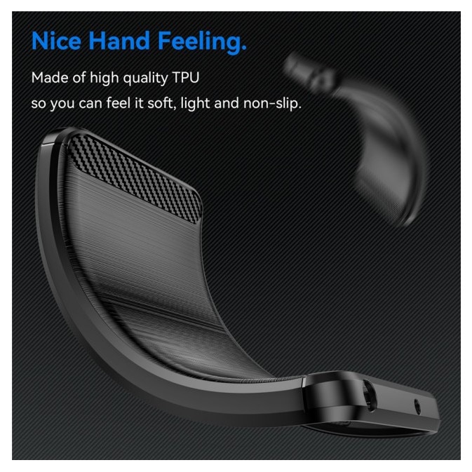 Husa Spate Upzz® Carbon Pro, Compatibila Cu Honor Magic8 PRO, Protectie Perfecta, Silicon, Black