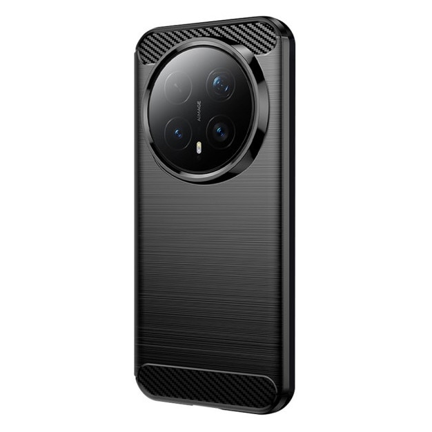 Husa Spate Upzz® Carbon Pro, Compatibila Cu Honor Magic8 PRO, Protectie Perfecta, Silicon, Black