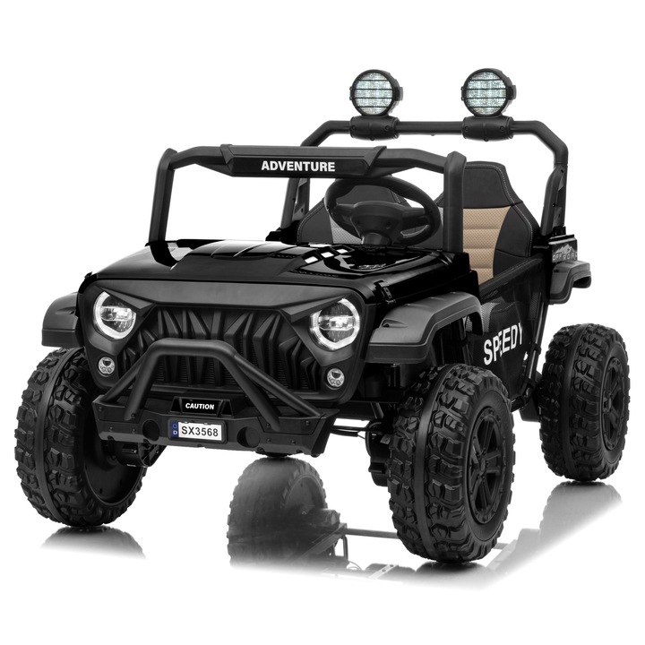 Masinuta, Speedy, 4x4, 120x81x83cm, 2 locuri, negru