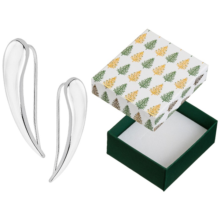 Cercei dama, Siju, argint, argintiu