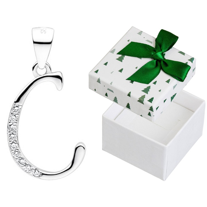 Pandantiv dama, Siju, din argint, 23x11 mm, set cu cutie cadou