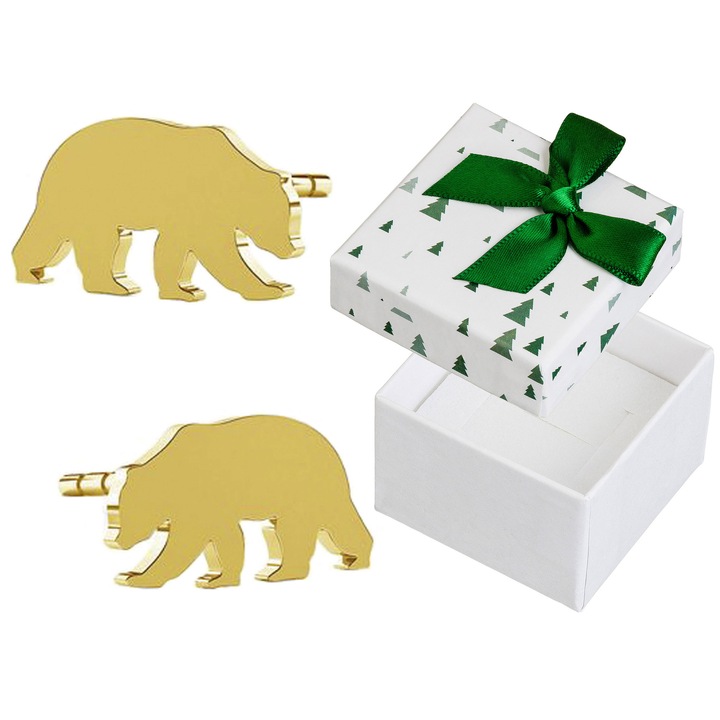 Cercei dama, Siju, argint, auriu, set cu cutie cadou