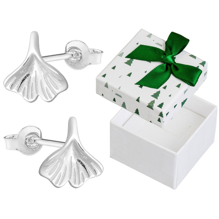 Cercei dama, Siju, argint, set cu cutie cadou, 10x9,5mm