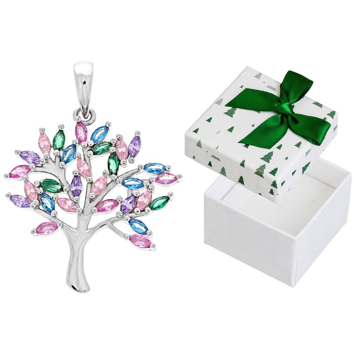 Pandantiv dama, Siju, 30x23 mm, argint, set cu cutie cadou