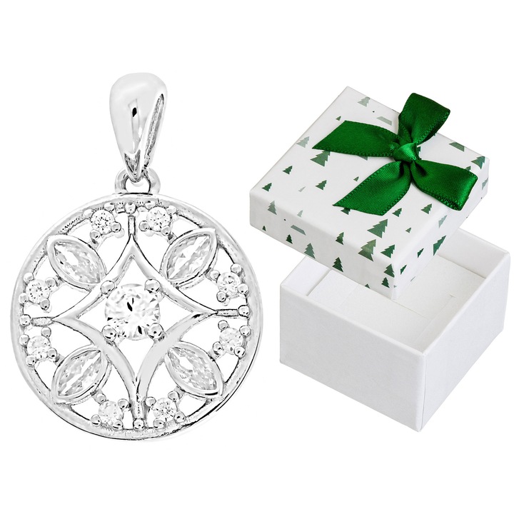 Pandantiv dama, din argint, Siju, 23x16 mm, set cu cutie de cadou