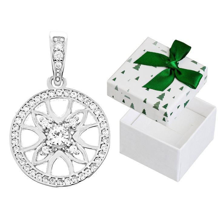 Pandantiv dama, din argint, Siju, 23x16mm, set cu cutie de cadou