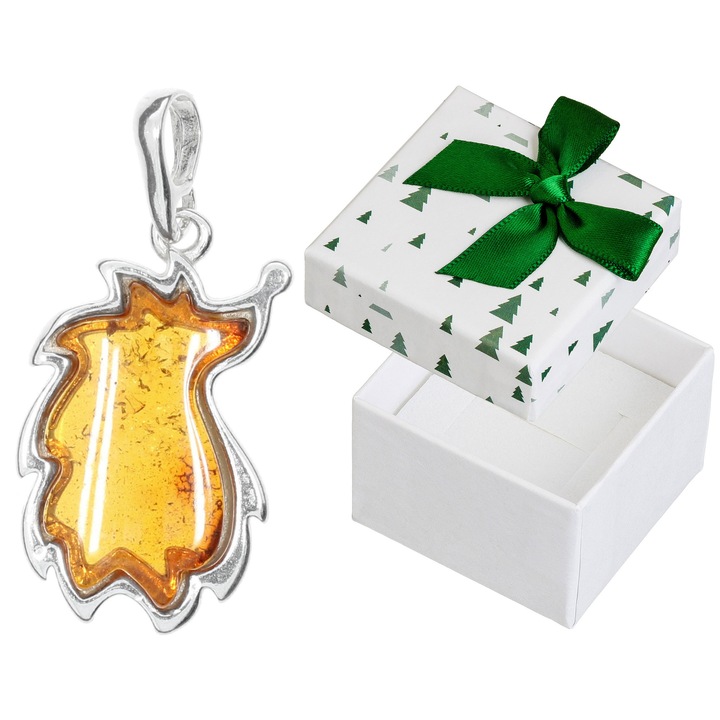 Pandantiv dama, Siju, set cu cutie de cadou, 32x16mm, argint