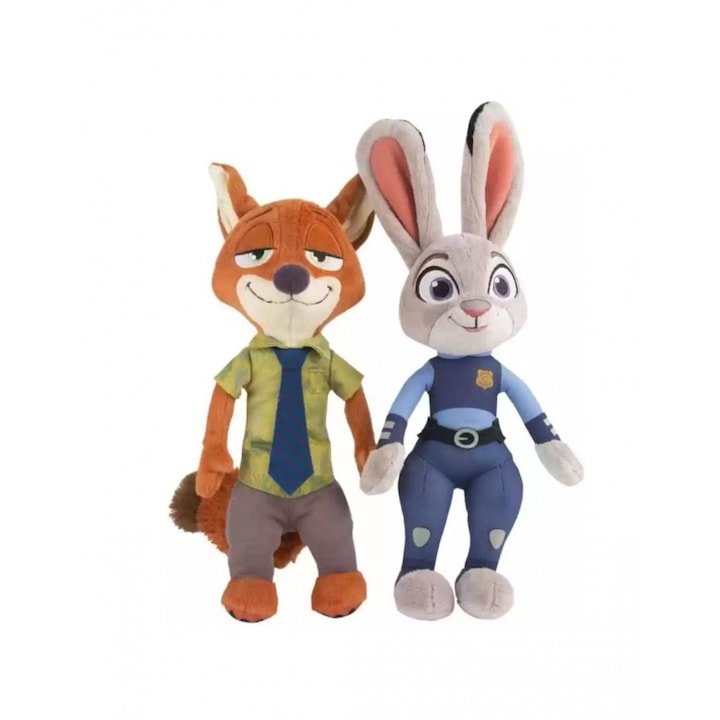 Plüss kabala, Aymax®️, Nyuszi és Róka, Zootropolis, Judy és Nick, többszínű, 35-40cm