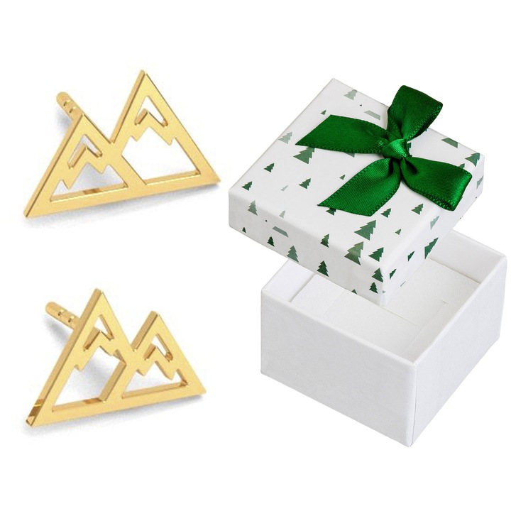 Cercei dama Siju, argint 925, set cu cutie cadou, 7x11mm, fara piatra