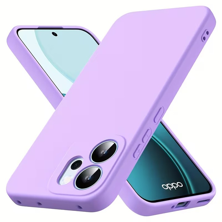 Husa Soft Catifea compatibila cu Oppo Reno 14F, 14FS, Mov