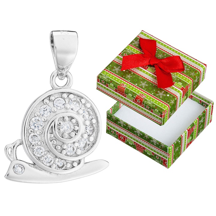 Pandantiv argintiu, Siju, 925, 19x14mm, set cu cutie cadou