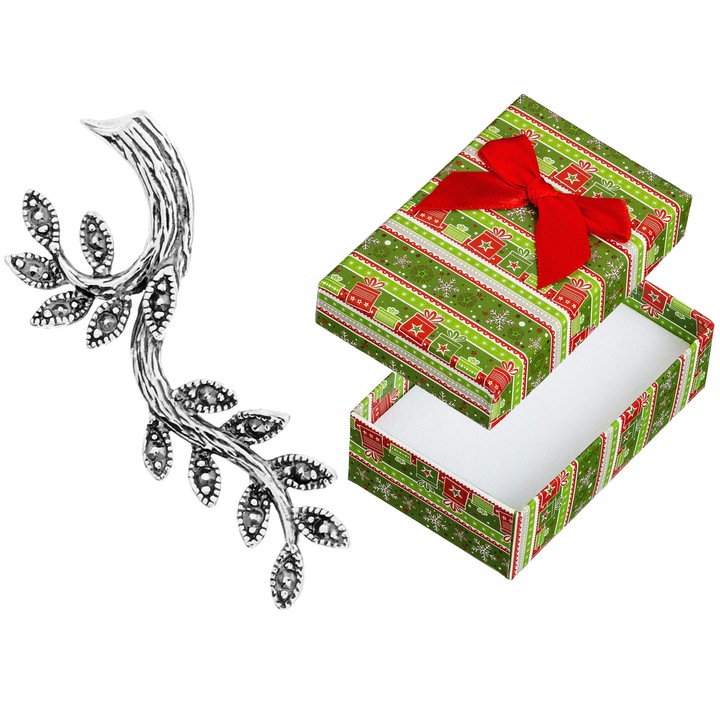 Pandantiv dama, Siju, argint, model ramura, argintiu