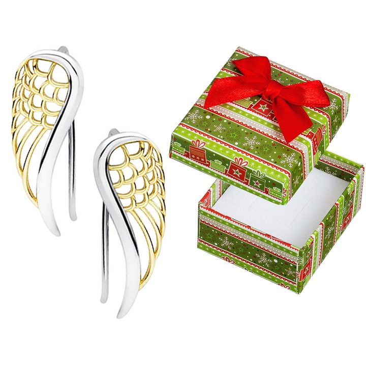 Set cercei Siju, placati cu aur, 22x8mm