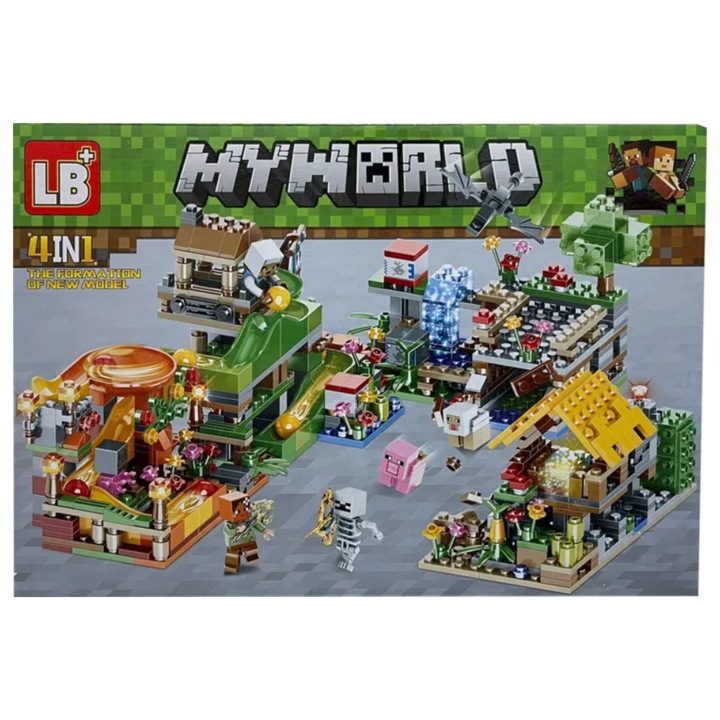 Loka® Minecraft My World építőjáték készlet, 4 az 1-ben, mobil alkatrészek, 227 darab, C, 6+
