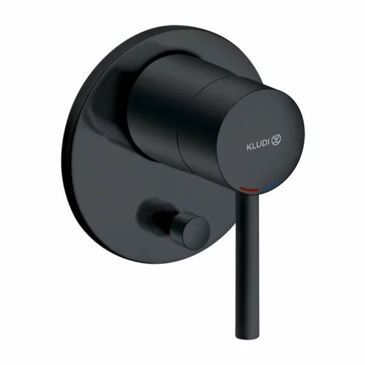 Kludi Bozz beépített fürdőkádból és zuhanyból álló, matt fekete, egykaros keverőcsap