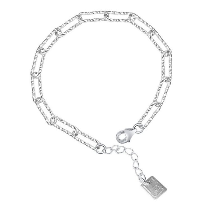 Bratara argint CK 925, design simplu, reglabila, argintiu, 15.5x17.5cm