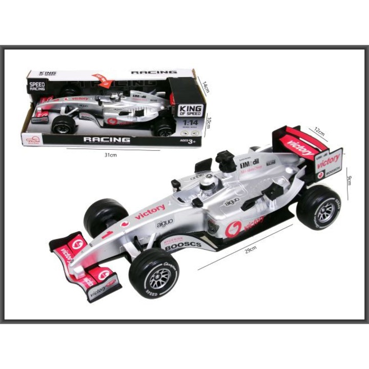 Masinuta de curse Formula 1, 28cm, cu sunet si lumina, multicolor