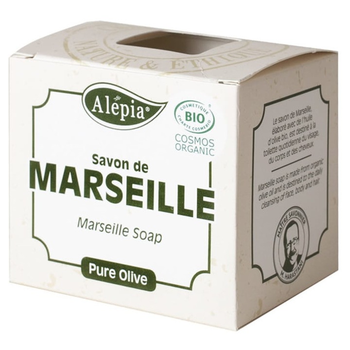 Sapun marsilian BIO, Alepia, 100% ulei de masline, 230g