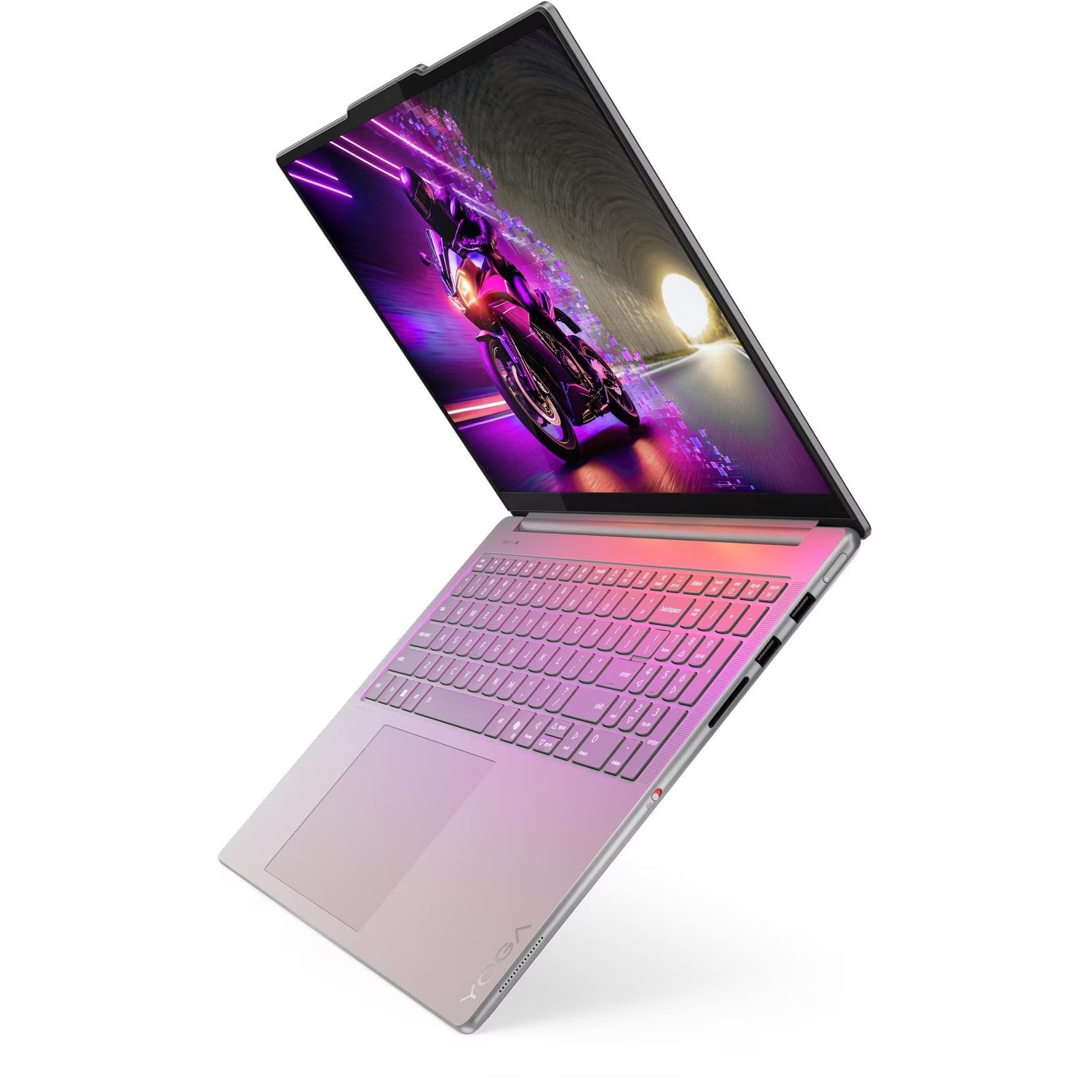 Laptop Lenovo Yoga Pro 9 16IAH10, 16" 3.2K 3200x2000 OLED Touch Screen 1000nits 120Hz, Intel Core Ultra 9 285H 16-core, 32 GB LPDDR5x, 256GB SSD m2 PCIe, 1TB SSD m2 PCIe, NVIDIA GeForce RTX 5060 8GB GDDR7, Windows 11 Home, Aluminium Case 2.07 kg Luna Grey