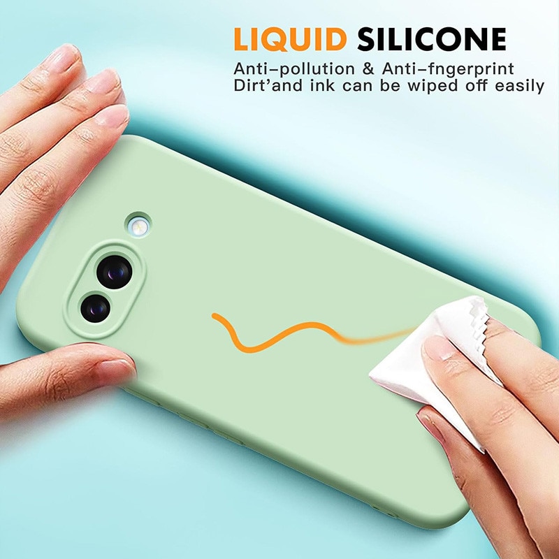 Husa compatibila cu Google Pixel 9A, Ultra Subtire, Antizgarieturi, Verde Pastel