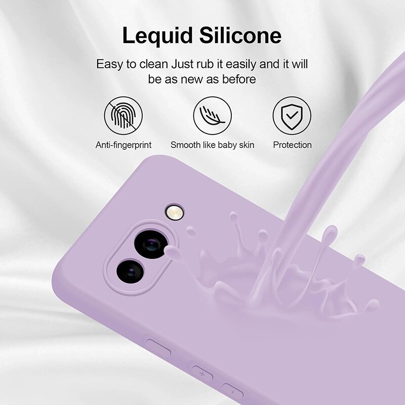 Carcasa compatibil cu Google Pixel 10A, silicon, ultra subtire, rezistenta la socuri, Violet Deschis
