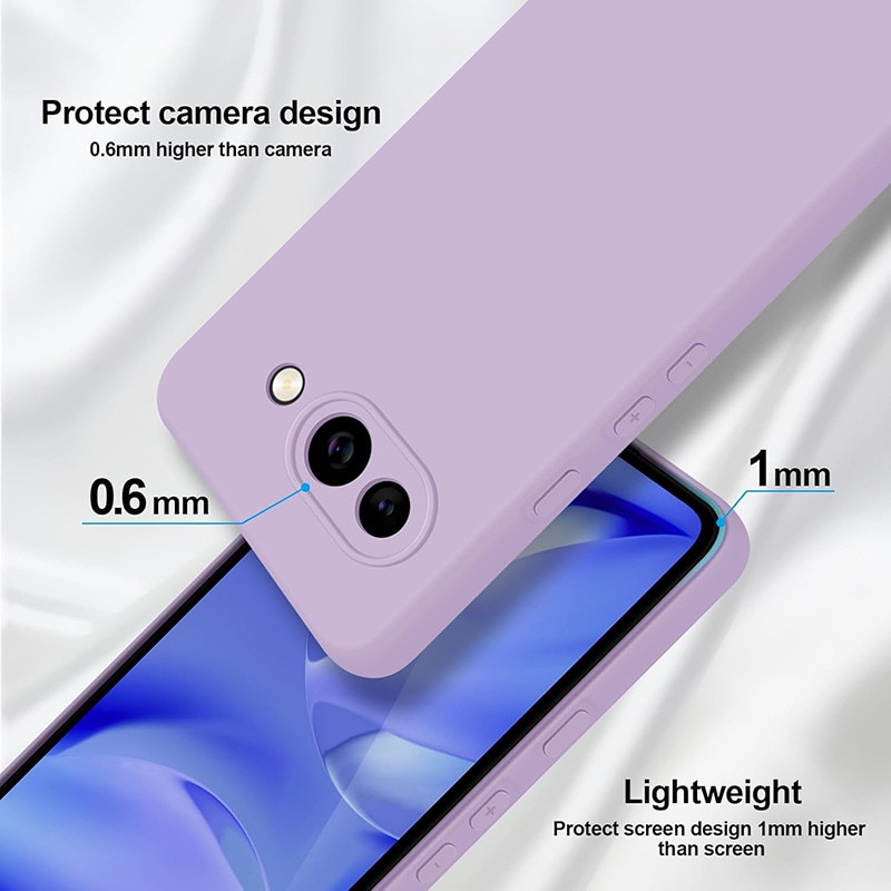 Carcasa compatibil cu Google Pixel 10A, silicon, ultra subtire, rezistenta la socuri, Violet Deschis