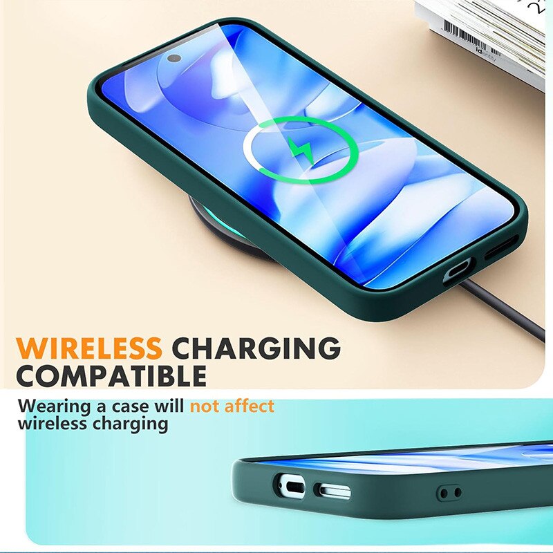 Carcasa compatibil cu Google Pixel 9A, Ultra Subtire, Rezistenta la Socuri, Verde Inchis