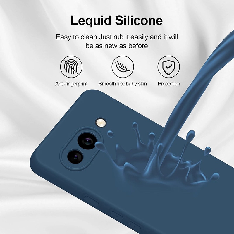 Carcasa compatibil cu Google Pixel 9A, silicon, ultra subtire, rezistentă la şocuri, albastru închis